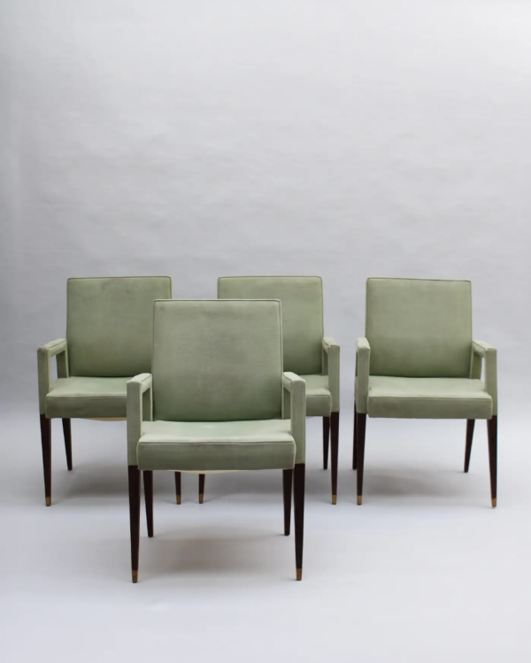 4 Fine French 1960s Armchairs by Jules Leleu - Image 2